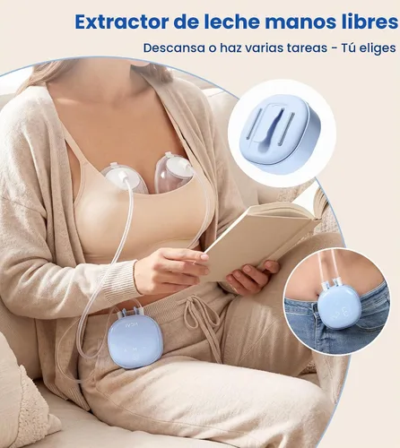 Vista 2 de NCVI Extractor de leche portátil, 2 en 1 manos libres con 4 modos, 9 niveles, material de grado hospitalario, sin BPA, bomba eléctrica portátil