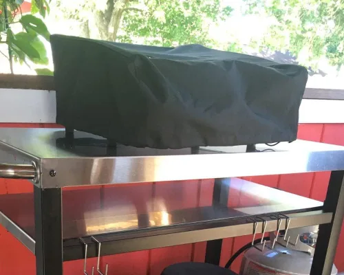 Vista 7 de Westeco Cubierta de plancha de 17 pulgadas para parrilla de mesa Blackstone de 17 pulgadas, resistente, impermeable, resistente a la intemperie