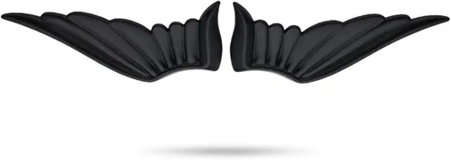 Vista 6 de 1 par de calcomanías de coche de ala de ángel, halcón, águila, emblema de coche, calcomanía de metal, insignia 3D, calcomanías para automóvil Negro