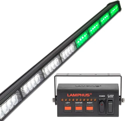 Vista 47 de lamphus SolarBlast sbls64 29" 24 W LED Advertencia Tráfico de Emergencia Advisor – Barra de luz ámbar azul, Azul