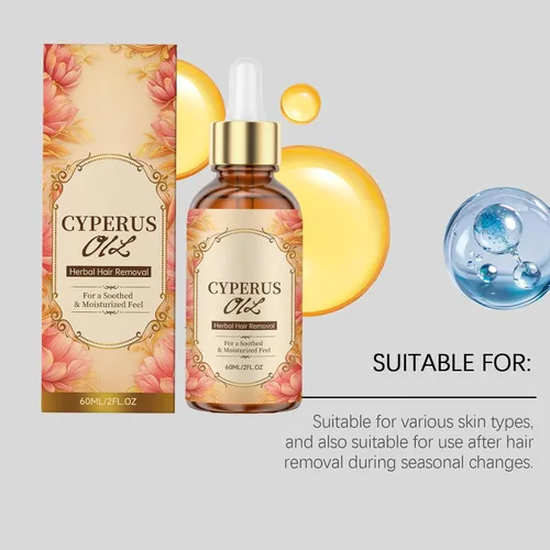 Vista 4 de Cyperus Rotundus Hair Removal Oil, Herbal Massage Oil for Smooth Skin, Gentle Formula for Post-Grooming Care, Lightweight Moisturizing Oil for Arms