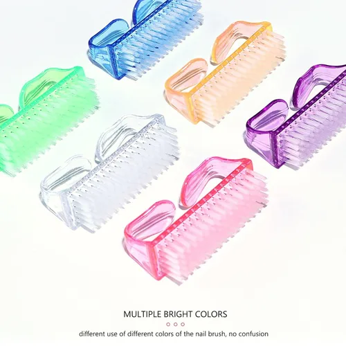 Vista 4 de Cepillo de uñas con agarre de mango, cepillos de limpieza de manos para limpiar los dedos de los pies y las uñas, kit de herramientas de limpieza
