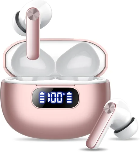 Vista 8 de Wekily Auriculares inalámbricos, auriculares Bluetooth 5.3 con pantalla de alimentación LED, auriculares inalámbricos 2025, estéreo de alta