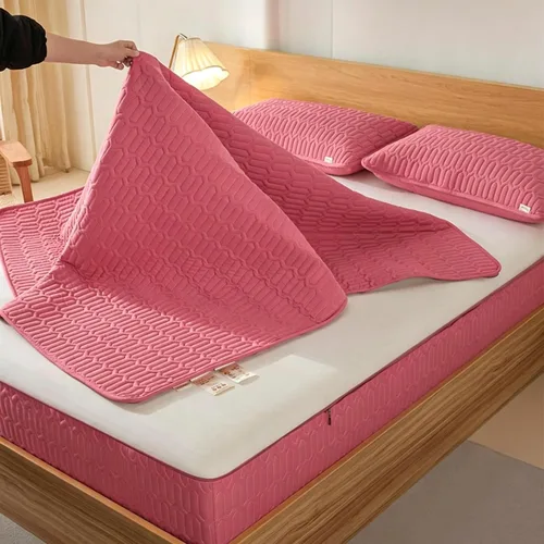 Vista 13 de Mattress Encasement Fully Zippered, Quilted 6-Sided Dustproof Cover Azul Oscuro