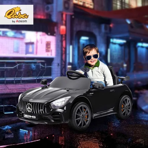 Vista 2 de Qaba Mercedes-Benz AMG GTR - Coche con licencia de 12 V para niños Negro