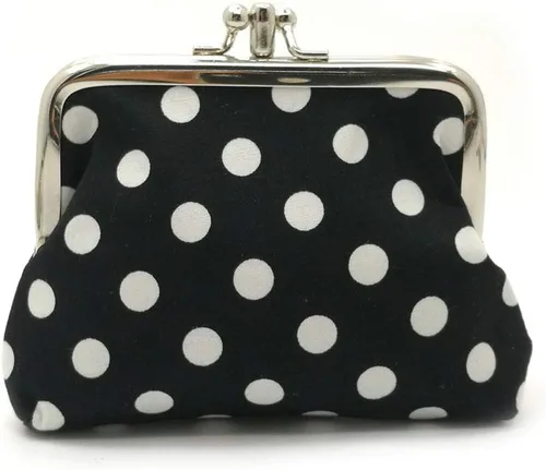 Vista 6 de Monedero con adorable diseño floral y hebilla, bolso vintage de cierre suave