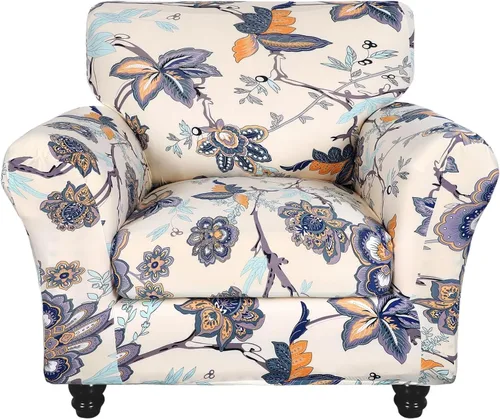 Vista 31 de SearchI Funda elástica para sofá, funda para sillón de 2 piezas con funda de cojín separada para silla, protector de muebles lavable para sala