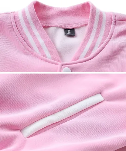 Vista 3 de ACEFAST INC Chaqueta de béisbol Varsity para hombre, chaqueta casual estilo bombardero, cortavientos, chaqueta ligera