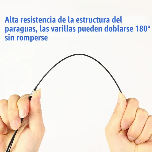 Vista 7 de GAOYAING Paraguas de lluvia automático grande de 46 pulgadas, resistente al viento, ligero, listo para viajar, tela resistente de 12 costillas 210T