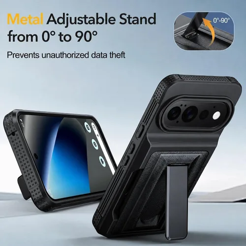 Vista 4 de Oterkin Funda tipo cartera para Google Pixel 11/11 Pro 4-5 tarjetero Negro