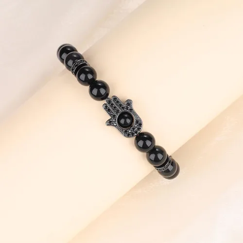 Vista 5 de COAI Pulsera de mano Hamsa, pulsera de protección contra el mal de ojo para hombres y mujeres