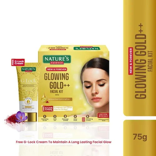 Vista 2 de NATURES ESSENCE Kit facial dorado brillante (2.12 oz+0.5 fl oz)