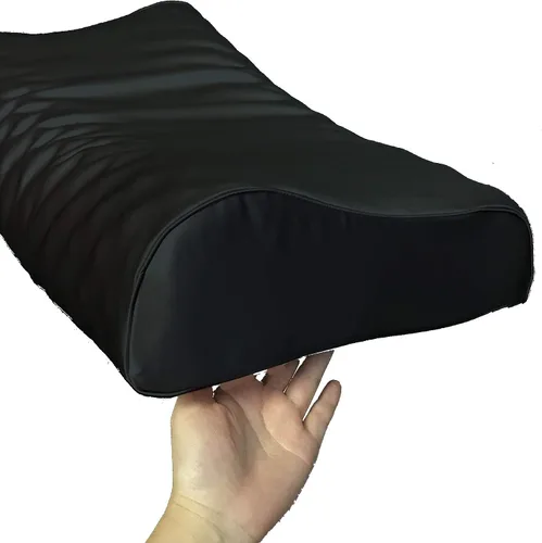 Vista 10 de Funda de almohada de seda para almohada de cuello de espuma viscoelástica, funda de almohada de seda de morera pura para almohada cervical de Beige