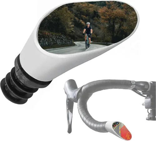 Vista 11 de Sprintech Espejo de Bicicleta Cóncavo Chapado en Cromo Fabricado en Suiza para Manillar – Terminado a Mano, Ajustable, Superficie Reflectante Negro