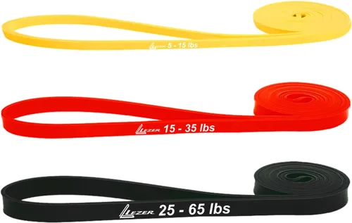 Vista 9 de LEZER Bandas de resistencia – Bandas de dominadas para gimnasio en casa, estiramiento, terapia física y entrenamiento – Incluye instrucciones