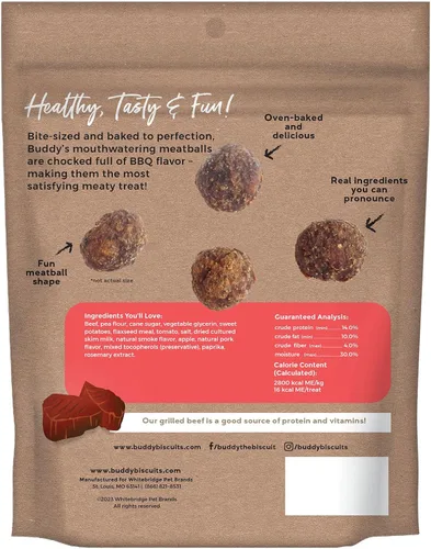 Vista 2 de Buddy Biscuits Meaty Meaty Meatball Bites - Golosinas para perros, carne