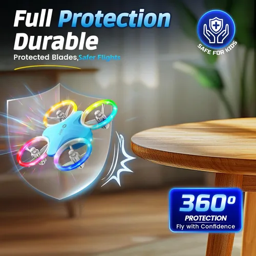 Vista 8 de Holy Stone Mini dron HS180 LED para niños principiantes, cuadricóptero RC con 3 baterías de vuelo de 21 minutos, fácil de volar, inicio con una