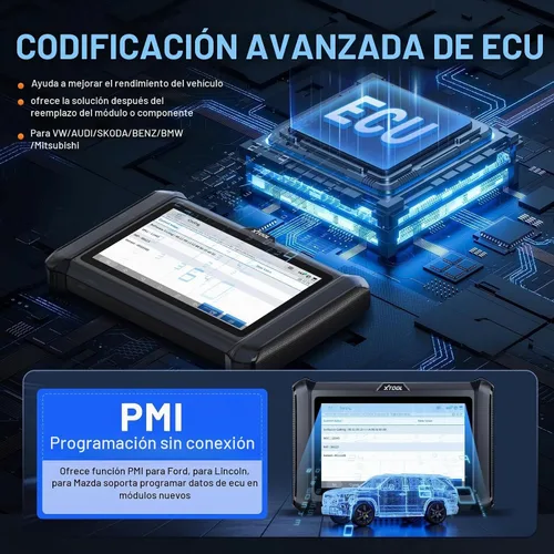 Vista 7 de XTOOL Escáner de Diagnóstico D7W OBD2: Versión Inalámbrica 2026 de D7/D7S/D7BT, Herramienta de Escaneo Bidireccional con Diagnóstico de TODO
