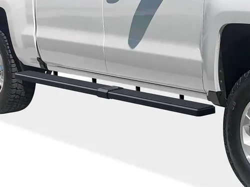 Vista 13 de APS IBOARD - Estribo para camioneta de 4 puertas de tamaño completo para Chevy/Gmc Silverado/Sierra Crew Cab Aluminio negro