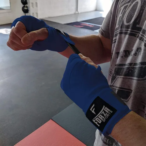 Vista 3 de Forza Sports Vendas de boxeo y MMA estilo mexicano de 120" Azul Columbia
