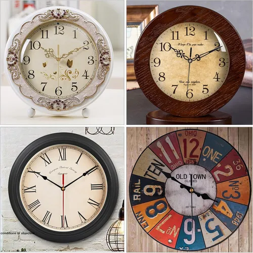 Vista 4 de EMOON Kit de repuesto de mecanismo de reloj de 6 piezas con 9 manecillas de reloj, kit de motor de reloj de barrido silencioso, funciona