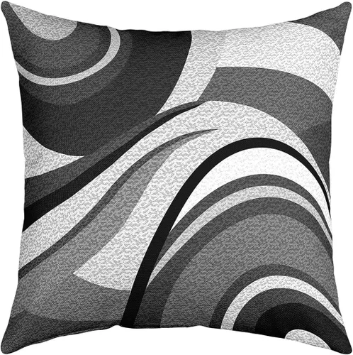 Vista 15 de Paquete de 4 fundas de almohada para exteriores, color rojo burdeos, juego de fundas de cojín geométricas cuadradas de color marrón y gris