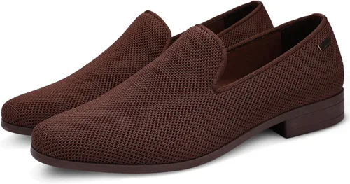 Vista 7 de UUBARIS Mens Velvet Loafers Slip-on Dress Shoes Fashion Style Driving Shoes Classic Tuxedo Shoes Casual Oxford Shoes