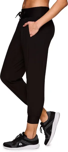 Vista 4 de RBX Active - Pantalones de tejido elástico para mujer, de ajuste relajado, ligeros, de secado rápido, con bolsillos