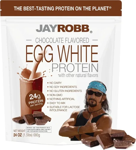 Vista 8 de JAYROBB Proteína de clara de huevo de chocolate, 80 onzas, bolsa de 5 libras
