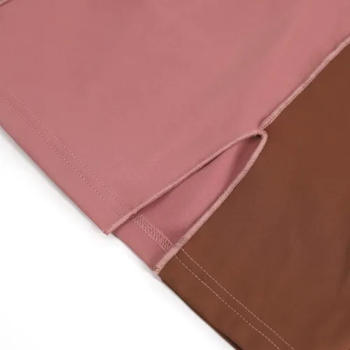 Vista 4 de Mxrag Vestido ajustado de tubo con abertura y bloque de color para mujer
