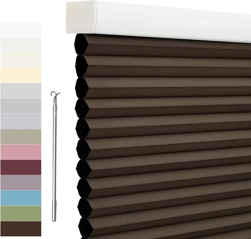 Vista 38 de Tonature Persianas Celulares de Tamaño Personalizado para Ventanas Cortinas Blackout sin Cordón Persianas Enrollables Protección UV Aislamiento