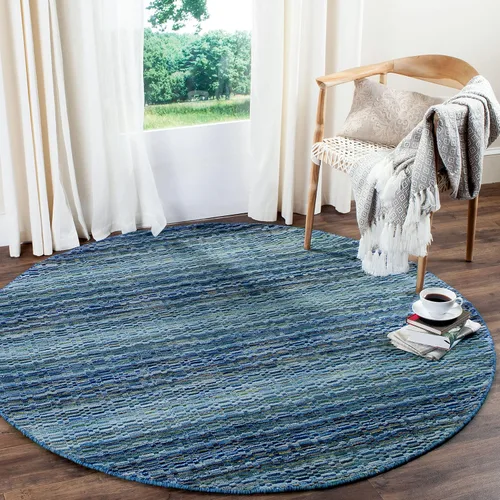 Vista 8 de SAFAVIEH Himalaya Collection - Alfombra decorativa, 2 x 3 pies, azul y multicolor, lana hecha a mano, ideal para zonas de alto tráfico en entrada