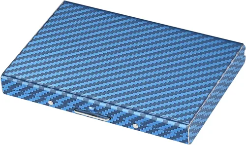 Vista 17 de BONSYL® Soporte para tarjetas de crédito, cartera delgada de metal con bloqueo RFID, con 6 ranuras para tarjetas, para mujeres y hombres.