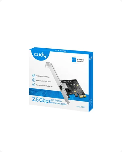 Vista 8 de Cudy Tarjeta de red PCIe Ethernet 2.5G de bajo perfil con soporte WOL, PE25