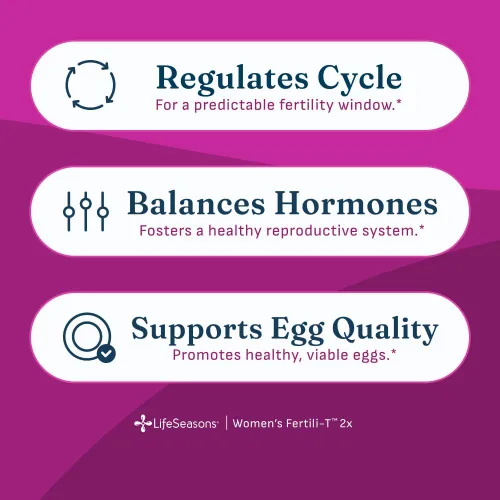 Vista 2 de LifeSeasons Fertili-T 2X Powder - Myo & D-Chiro Inositol (40:1) Suplemento de apoyo ovárico - Mezcla de bebida diaria sin sabor con folato metilado