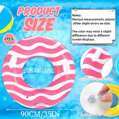 Vista 2 de 1 juego de flotadores para tumbonas de piscina para adultos, extra grande, flotadores inflables para piscina, flotadores de agua para piscina, lago