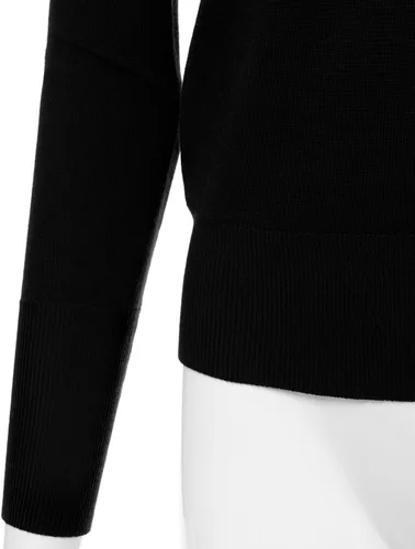 Vista 5 de JJ Perfection Abrigo de mujer tejido elástico cuello de tortuga manga larga