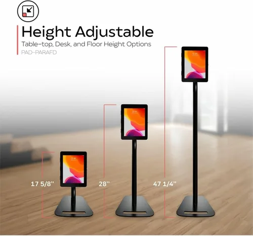 Vista 8 de CTA Digital Quiosco de seguridad de piso a escritorio - Quiosco de seguridad CTA Premium con altura ajustable para iPad Air 11" M2 (2024) - Pro 11
