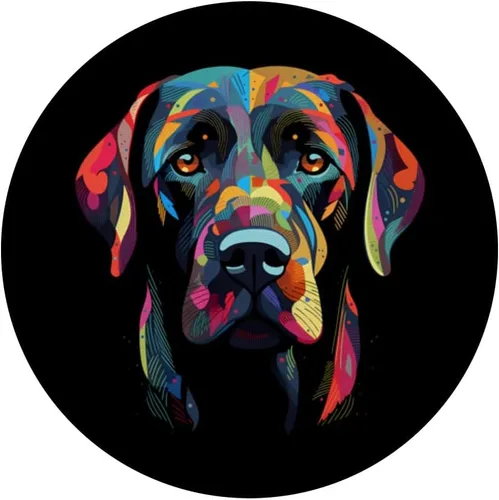 Vista 3 de Labrador Retriever - Cara de perro colorida divertida amante del laboratorio, PopSockets intercambiables PopGrip