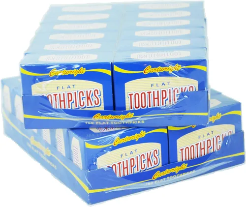 Vista 4 de Generic Cartwright - Palillos de dientes planos resistentes con extremos biselados, 750 unidades, paquete de 2, abedul blanco, natural