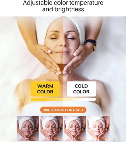 Vista 5 de Lámpara de pestañas para extensiones de pestañas, luz de luna LED para pestañas, faciales, tatuajes, esteticistas, lámpara de iluminación fresca