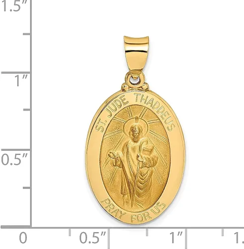 Vista 3 de Collar con colgante de medalla de San Judas Tadeo de San Judas de San Judas Patrón San Tadeo joyería fina religiosa para mujeres regalos para ella