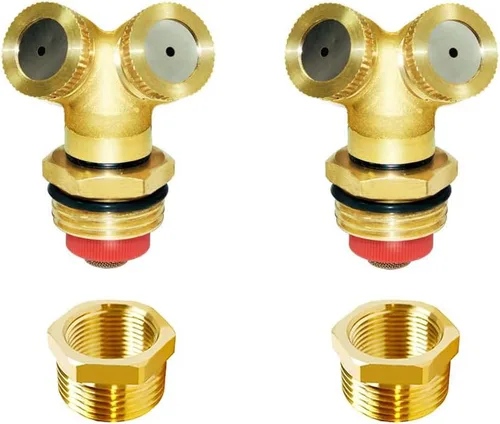 Vista 10 de Joywayus Boquilla rociadora de latón de 1 orificio, rociadores de jardín, 1/2 pulgada, conector de riego macho NPT de 1/2 pulgada, rociadores