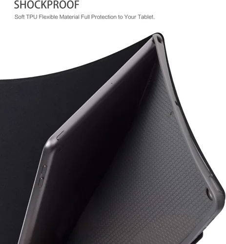 Vista 6 de Funda giratoria para iPad 6ª 5ª generación de 9.7 pulgadas, modelo 2018/2017, piel sintética ligera, con soporte protector giratorio de 360 grados