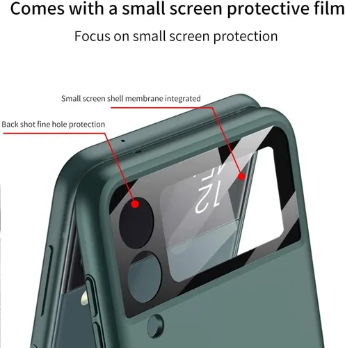 Vista 5 de SHIEID Z Flip 4 - Funda para Galaxy Z Flip 4 con protección de bisagra, funda Flip 4 con protector de pantalla compatible con Galaxy Z Flip 4 5G