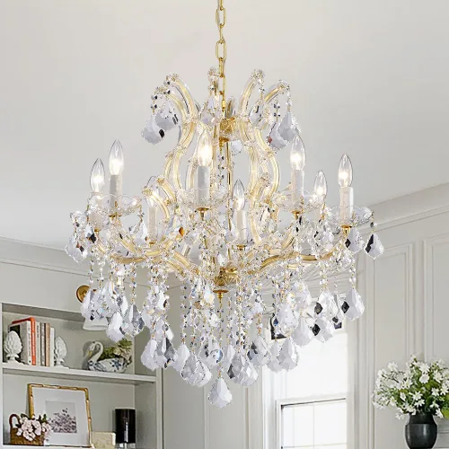 Vista 14 de Candelabros modernos de cristal para comedor, pequeños cristales para dormitorio, comedor, pasillo, isla de cocina, baño, armario