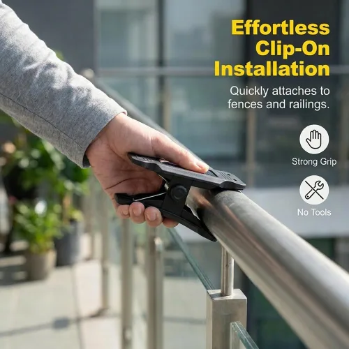 Vista 7 de Luz solar con clip con sensor de movimiento, luces USB con clip de carga solar 2026, luz LED recargable portátil multifuncional para campamento, luz
