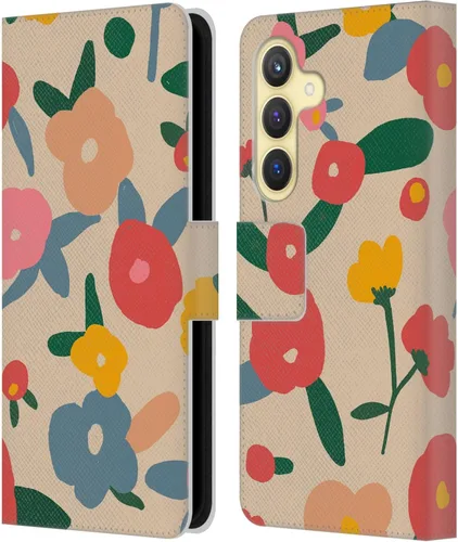 Vista 179 de Head Case Designs Officially Licensed Ninola Ditsy Flowers Yellow Nature Bold Leather Wallet Case Compatible with Samsung Galaxy A07 4G