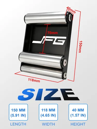 Vista 3 de JFG RACING Soporte de limpieza de ruedas para motocicletas, (motocicletas < 220 kg y ancho de neumático < 180 mm) Soporte de rodillo de paddock