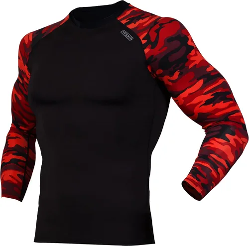 Vista 3 de DRSKIN Paquete de 4, 3 o 1 camiseta de compresión para hombre, manga larga, deportiva, capa base, entrenamiento, correr, atletismo, gimnasio